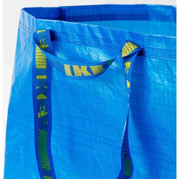 2 IKEA Bags Large Blue Reusable Shopping Bag Tote Laundry Moving Shopping NEW! - Picture 2 of 5